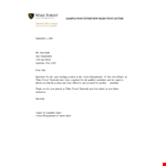 Rejection Letter After Interview example document template 