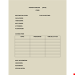 Effective Meeting Agenda Template Sample example document template