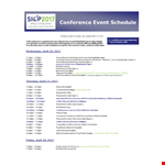 Conference Event example document template