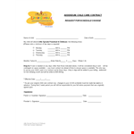 Daycare Contract Template - Comprehensive Agreement for Childcare example document template