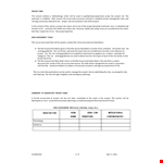 Project Risks Management example document template