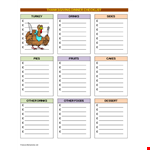 Plan the Perfect Thanksgiving Dinner with Our Menu Template and Checklist example document template 