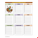 Plan the Perfect Thanksgiving Dinner with Our Menu Template and Checklist example document template