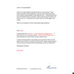 General Congratulations Letter Template example document template