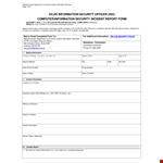 Security Officer Incident Report example document template