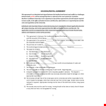 Example Housing Rental Lease Agreement example document template