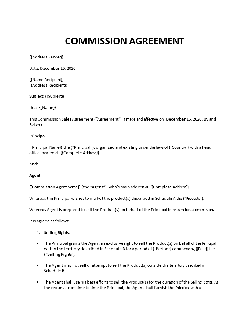 Sales Commission Agreement Template sales-commission-agreement-template
