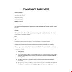 Sales commission agreement template example document template