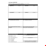 Step Inventory example document template