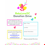 Donation Drive Flyer example document template 