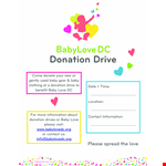Donation Drive Flyer example document template