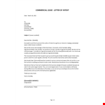 Letter of Intent Commercial Lease example document template