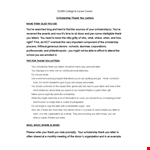 Heartfelt Thank You Letter to College example document template