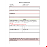 Lesson Plan Template for Students - Organize Lessons example document template
