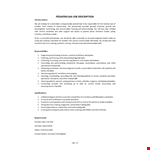 Pediatrician Job Description example document template