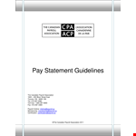 Customizable Pay Stub Template - Efficient Payroll Management example document template