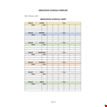 Medication Schedule Template  example document template