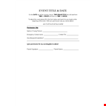Get Permission to Attend Our Event | Download Permission Slip example document template