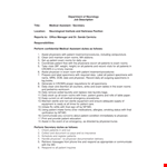 Neurologist Assistant Job Description - Daily Patient Care and Physician Support example document template