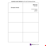 Business Card creator example document template