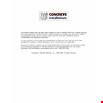 Construction Business Plan Template: PDF Sales & Installation | Monthly Total & Concrete example document template