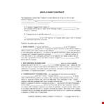 Employment Contract Templates for Your Company's Employment Agreements example document template