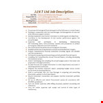 Finance And Administration Manager Job Description example document template