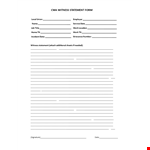 Witness Statement Form - Create a Clear and Concise Witness Statement with our Easy-to-Use Form example document template