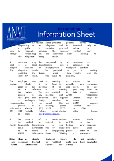 Example Formal Grievance Response Letter