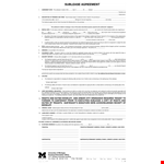 Create a Legal Sublease Agreement | Free Template for Landlords & Tenants example document template
