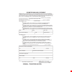 Odometer Disclosure Statement - Official Mileage Documentation example document template