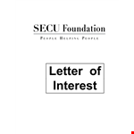 Project Grant Letter of Interest for Foundations example document template