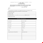 Residential Rental Application - Apply to Rent a Property | Landlord, Address example document template