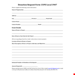 Submit Your Donation Request | Project, Event, Local Contact example document template
