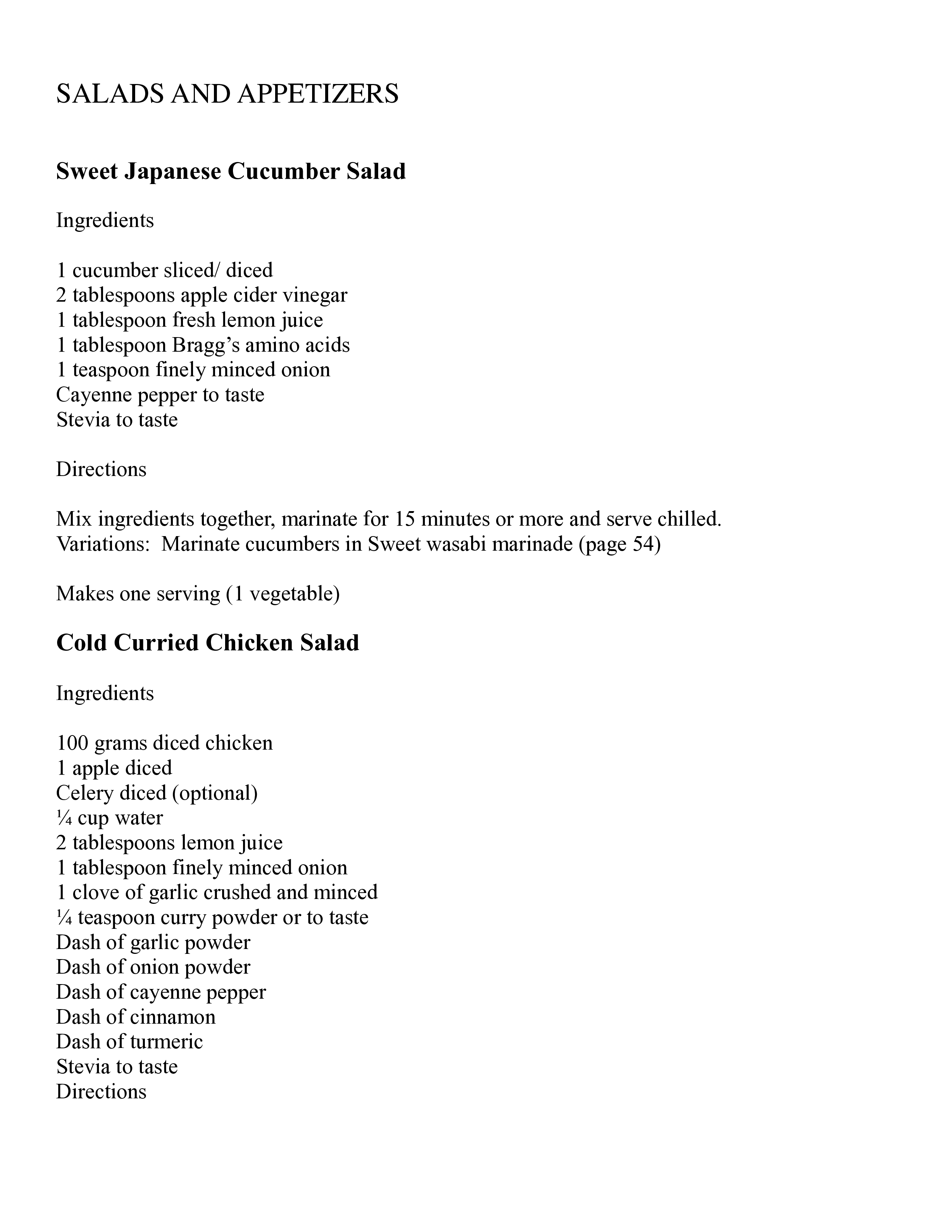 Diet Recipe Book Template