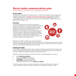 Social Media Communications Plan Template example document template