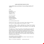 Request For Confirmation Of Appointment Letter example document template