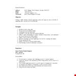 Chemical Engineering Internship Resume example document template