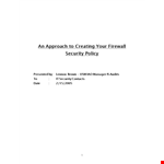 Improve Your Network Security with Firewall: Expert Policy Tips example document template