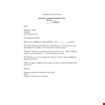 Rejection Response example document template