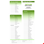 Wedding Day Timeline Template example document template