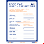 Simple Purchase Receipt example document template