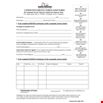 Community Service Template for Teachers & Students | Download Now example document template