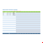 Depreciation Schedule Template - Change, Select Method for Depreciation Schedule example document template