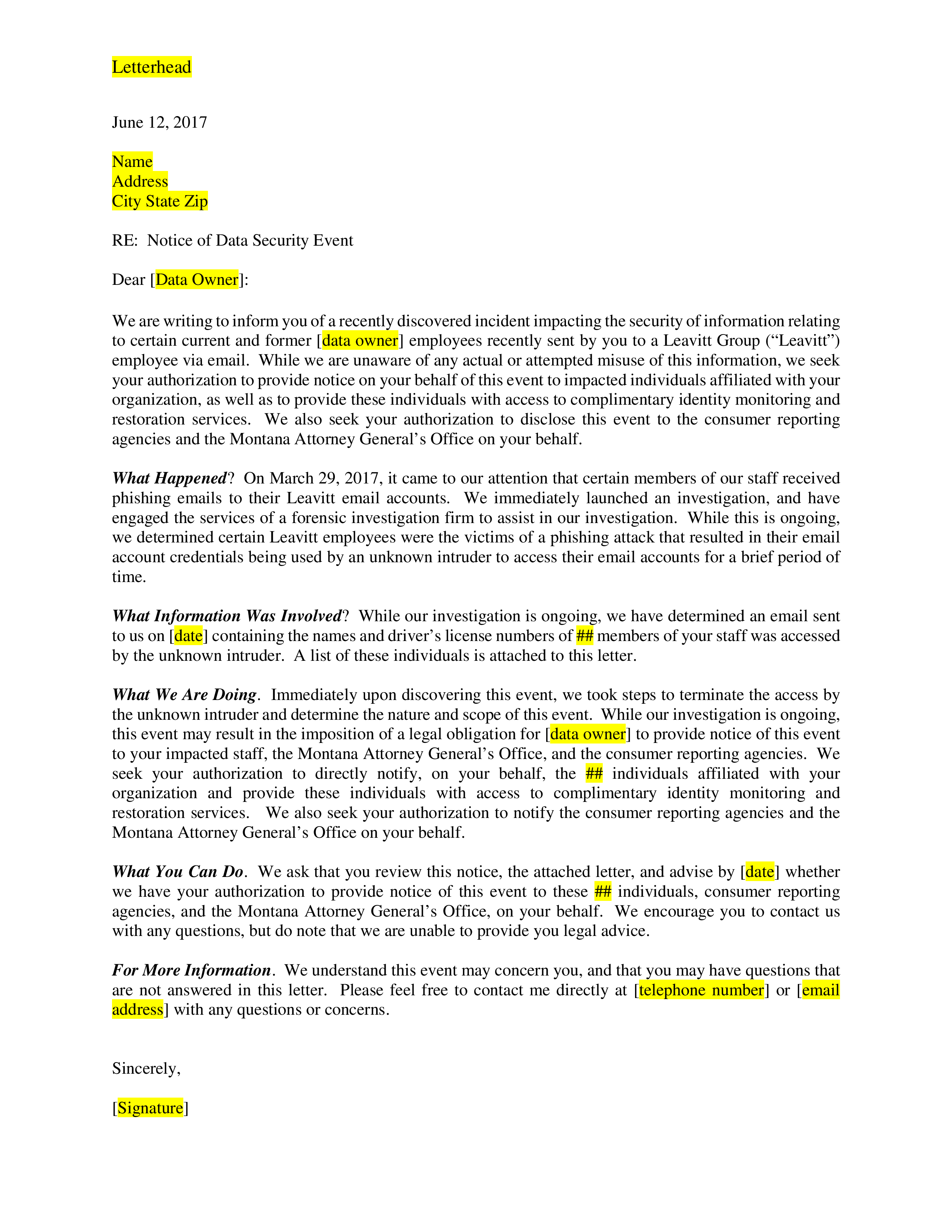 Leavitt Group Enterprises Services, Credit Information & Identity
