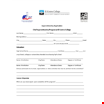 Complete Apprenticeship Packet - Special Program for Apprentices example document template