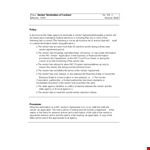 Letter Of Vendor Termination Of Contract Template example document template