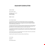 Application for Sales Boy example document template