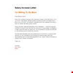 Boost Your Morale with a Salary Increase Letter - Take Charge and Get the Raise You Deserve! example document template