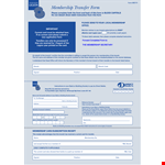 Transfer Membership: Streamline the Process with our Membership Transfer Letter Form example document template 